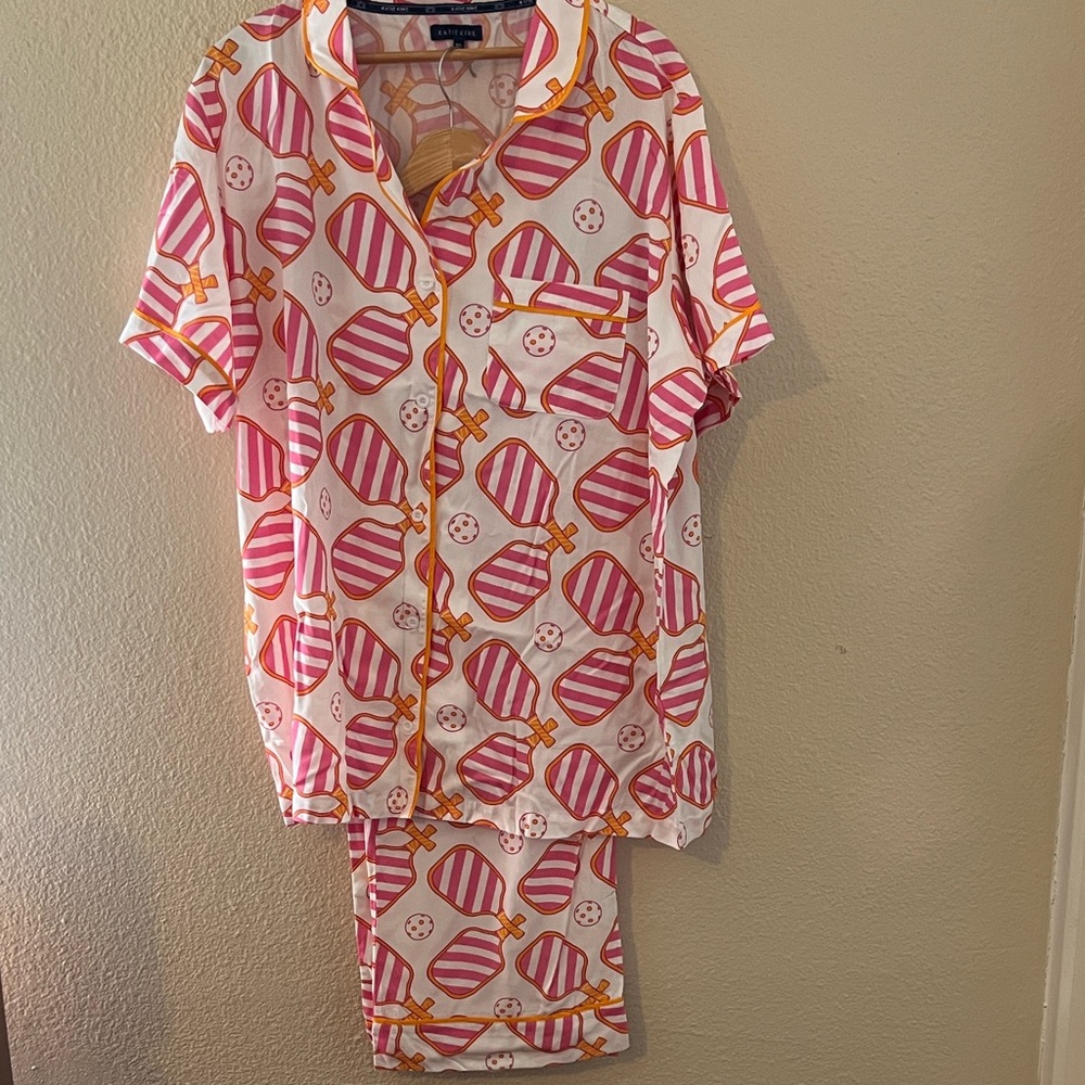 Katie Kime 3x pickleball pajamas NWOT